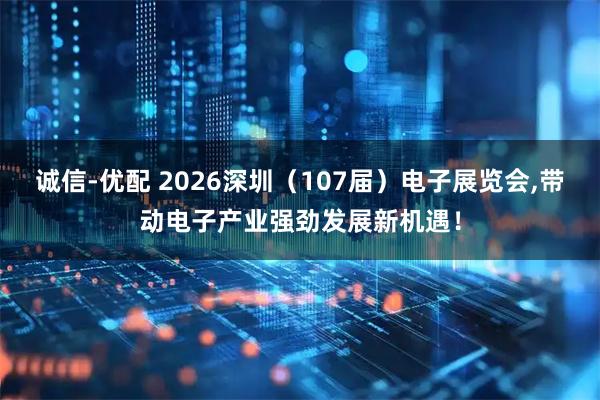 诚信-优配 2026深圳（107届）电子展览会,带动电子产业强劲发展新机遇！